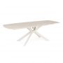 Bizzotto Janika Επεκτεινόμενο Τραπέζι Φαγητού Κεραμικό/Μεταλλικό Κρεμ 160-240x90x77 Εκ.