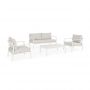 Bizzotto Sirius Σετ Σαλόνι Εξωτερικού Χώρου Λευκό 157,5x79,5x78