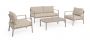 Bizzotto Sirius Σετ Σαλόνι Εξωτερικού Χώρου Natural/Μπεζ 157,5x79,5x78