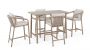 Bizzotto Kalimera Σετ Τραπέζι Με 4 Σκαμπώ Μπαρ Εκρού/Natural 140x73x100