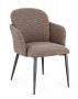 Bizzotto Ercilla Καρέκλα Υφασμάτινη Γκρι-Καφέ 60x61x84