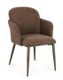 Bizzotto Ercilla Καρέκλα Υφασμάτινη Καφέ 60x61x84