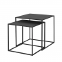 Blomus FERA Βοηθητικά Τραπέζια Μεταλλικά Σετ 2 Τμχ 40x40 - Black