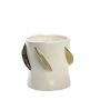 Espiel Βάζο Κεραμικό Λευκό/Χρυσό 19x18,2 Εκ. Κωδικός: NIX110