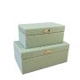Espiel Κουτιά Mdf/Pu Πράσινα Σετ 2 Τμχ 25x25x10 Εκ. Κωδικός: NKL109