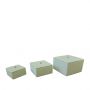 Espiel Κουτιά Mdf/Pu Πράσινα Σετ 3 Τμχ 20x20x12 Εκ. Κωδικός: Κωδικός: NKL113