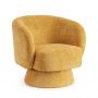Bizzotto Julienne Πολυθρόνα Περιστρεφόμενη Υφασμάτινη Μουσταρδί 78x81x77