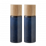 Bitz Μύλοι Αλατιού & Πιπεριού Stoneware Σετ 2 Τμχ Φ5x16,7 Εκ. - Gastro Dark Blue