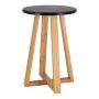 MRSHome Σκαμπώ Bamboo Μαύρο/Natural 30x30x43 Εκ.