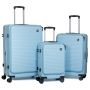 Iliadis Βαλίτσες Με 4 Ρόδες Γαλάζιες Σετ 3 Τμχ 50-61-71 Εκ.