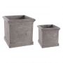 Bizzotto Κασπώ Πήλινα/Fiberglass Γκρι Σετ 2 Τμχ 44x44x44 Εκ.