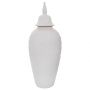 Iliadis Elephant Βάζο Κεραμικό Με Καπάκι Λευκό Ø17x44 Εκ.