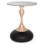 Iliadis Βοηθητικό Τραπέζι Μεταλλικό Κεραμικό Μαύρο/Χρυσό Φ42x52 Εκ. 