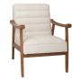 Iliadis Πολυθρόνα Lounge Ξύλινη/Μπουκλέ Κρεμ 81x66x81 Εκ. 