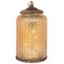 Iliadis Φανάρι Με Led Φως Γυάλινο Χρυσό Φ11,5x20 Εκ.