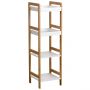 MRSHome Ραφιέρα 4 Θέσεων Bamboo/Mdf 34x33x110 Εκ. I Natural/Λευκή