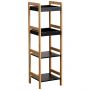 MRSHome Ραφιέρα 4 Θέσεων Bamboo/Mdf 34x33x110 Εκ. I Natural/Μαύρη