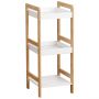 MRSHome Ραφιέρα 3 Θέσεων Bamboo/Mdf 33x33x80 Εκ. I Natural/Λευκή