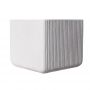 Supergreens Γλάστρα Πήλινη Τετράγωνη "Stripe" Λευκή XL 44x44x38 εκ.