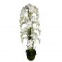 Supergreens Τεχνητό Φυτό Ορχιδέα "Phalaenopsis" Real Touch Λευκό Με Moss Βάση 180 Εκ.