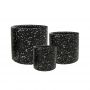 Supergreens Γλάστρα Πήλινη Κύλινδρος "Celestia" Μαύρο Terrazzo L 40x40x35 Εκ.
