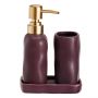 MRSHome Σετ Μπάνιου Stoneware 3 Τμχ I Aubergine