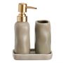 MRSHome Σετ Μπάνιου Stoneware 3 Τμχ I Sand