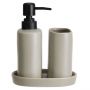 MRSHome Σετ Μπάνιου Stoneware 3 Τμχ I Warm Grey
