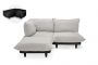 Fatboy Paletti Medium - Γωνιακός Καναπές Με Πουφ Από Ύφασμα Olefin 190x190x90 I Mist 