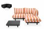 Fatboy Paletti Medium - Σετ Σαλόνι Δεξιό 190x190x90 I Anthracite Τραπέζι - Stripe Orange Creme