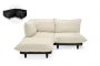 Fatboy Paletti Medium - Γωνιακός Καναπές Με Πουφ Από Ύφασμα Olefin 190x190x90 I Sahara