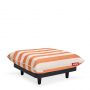 Fatboy Paletti - Πουφ Εξωτερικού Χώρου Υφασμάτινο 100x100x45 I Stripe Orange Creme