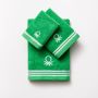 Benetton Rainbow Σετ Πετσέτες Μπάνιου Βαμβακερές Πράσινες Με Λευκή Ρίγα 3 Τμχ