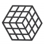 Zone Denmark Σουπλά Για Ζεστά Σκεύη Σιλικόνης 16x14 - Cube Black