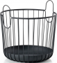 Zone Denmark Καλάθι Οργάνωσης Μεταλλικό Ø30x30,5 - Inu Black