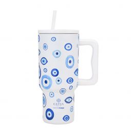 Estia Θερμός Straw Tumbler Xl Save The Aegean 900 ml Spirit Of Luck