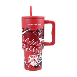 Estia Θερμός Straw Tumbler Xl Olympiacos Bc Edition Together We Fight 900 ml