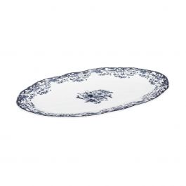 Estia Πιατέλα Reverie Πορσελάνινη Λευκή/Μπλε 30 Εκ.