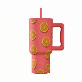 Estia Θερμός Straw Tumbler Xl Save The Aegean 900 ml Orange Pop