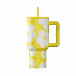 Estia Θερμός Straw Tumbler Xl Save The Aegean 900 ml Yellow Daisy