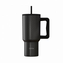 Estia Θερμός Straw Tumbler Xl Save The Aegean 900 ml Carbon Fibre