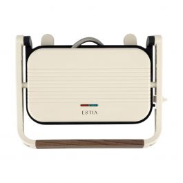 Estia Τοστιέρα Pure Cream 2 Θέσεων 1300W Με Αντικολλητικές Πλάκες Κρεμ