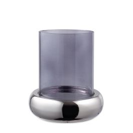 Bizzotto Mythri Κηροπήγιο Μεταλλικό/Γυάλινο Φιμέ Ø21x24 Εκ.