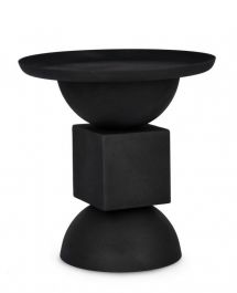 Bizzotto Alka Βοηθητικό Τραπέζι Μεταλλικό Μαύρο Ø40,5x41,5