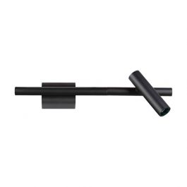 Zambelis Lights SENTA Απλίκα Led 6W 3000K Με Περιστρεφόμενο Σποτ Μαύρη 35 Εκ. 2630