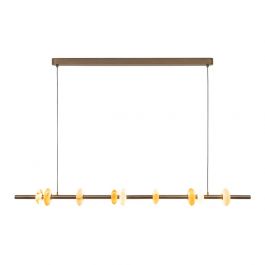 Zambelis Lights Φωτιστικό Οροφής Ράγα Led 25W 3000K Αλάβαστρο/Αλουμινίου Καφέ 150 Εκ. 2651