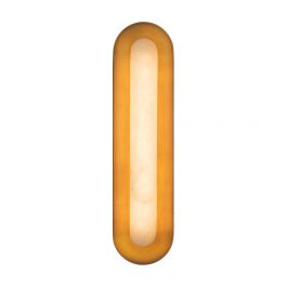 Zambelis Lights Επιτοίχιο Φωτιστικό Led 12W 3000K Αλάβαστρο/Αλουμινίου Καφέ 2652