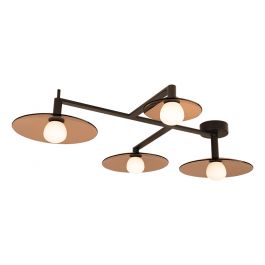 Zambelis Πλαφονιέρα Led Με Εναλλαγή Χρώματος 2700K - 3000K Μαύρη Ματ 100 Εκ. 2698 - Dimmable