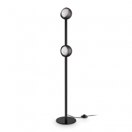 Ideal Lux Δίφωτο Φωτιστικό Δαπέδου Led Γυάλινο/Μεταλλικό Μαύρο 169,5 Εκ. Bloom Pt2