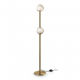 Ideal Lux Δίφωτο Φωτιστικό Δαπέδου Led Γυάλινο/Μεταλλικό Οξυντέ 169,5 Εκ. Bloom Pt2